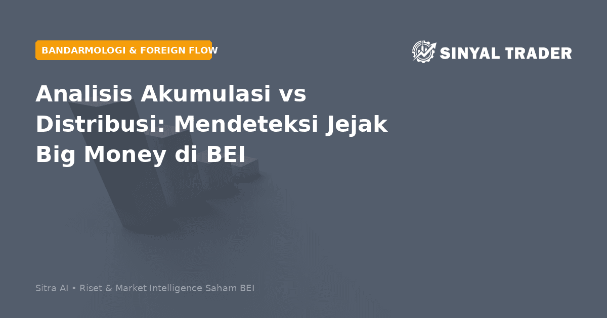 Analisis Akumulasi vs Distribusi: Mendeteksi Jejak Big Money di BEI