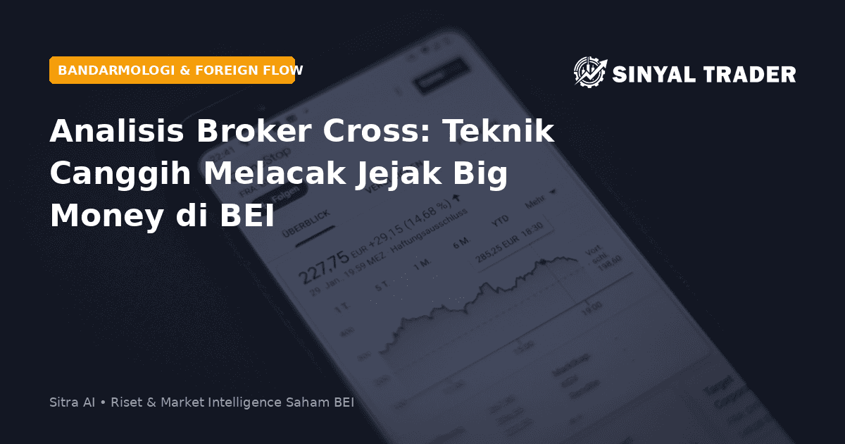 Analisis Broker Cross: Teknik Canggih Melacak Jejak Big Money di BEI